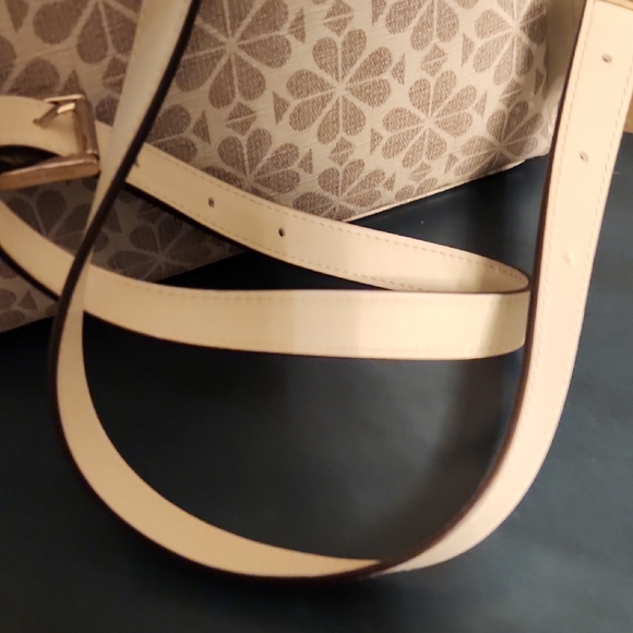 Kate Spade Beige Flower Medium Backpack w/Tablet Pocket - Picture 8 of 11